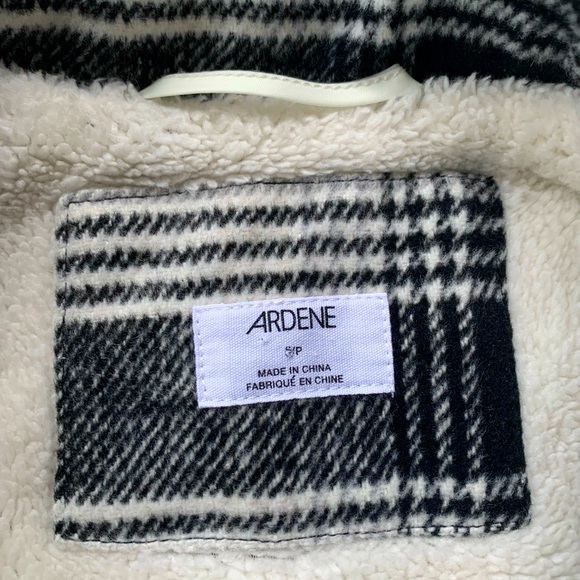 Ardene Wool Blend Fleece Lined Plaid Shacket - Picture 7 of 8